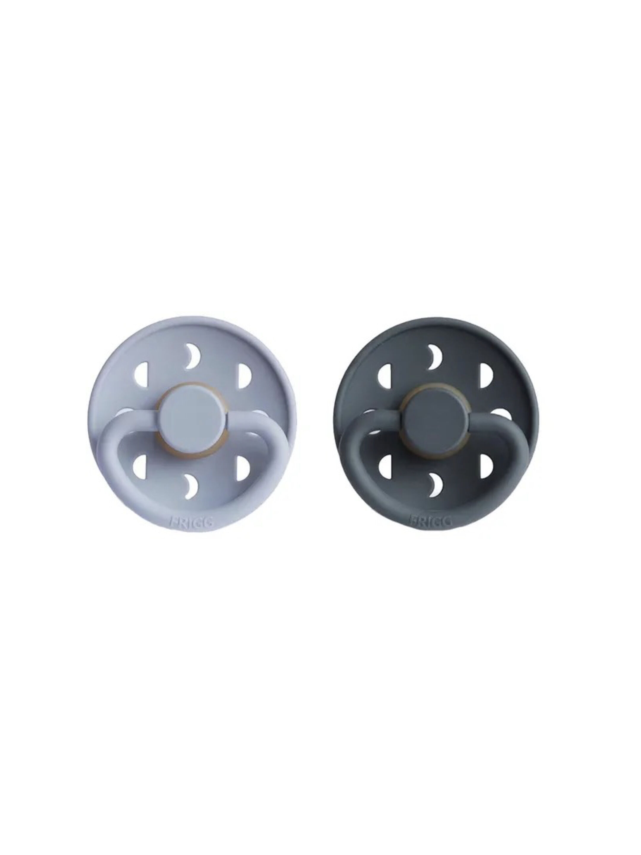 FRIGG Moon Phase Latex Baby Pacifier 6-18M 2-Pack Powder Blue/Slate - Size 2 image number 2