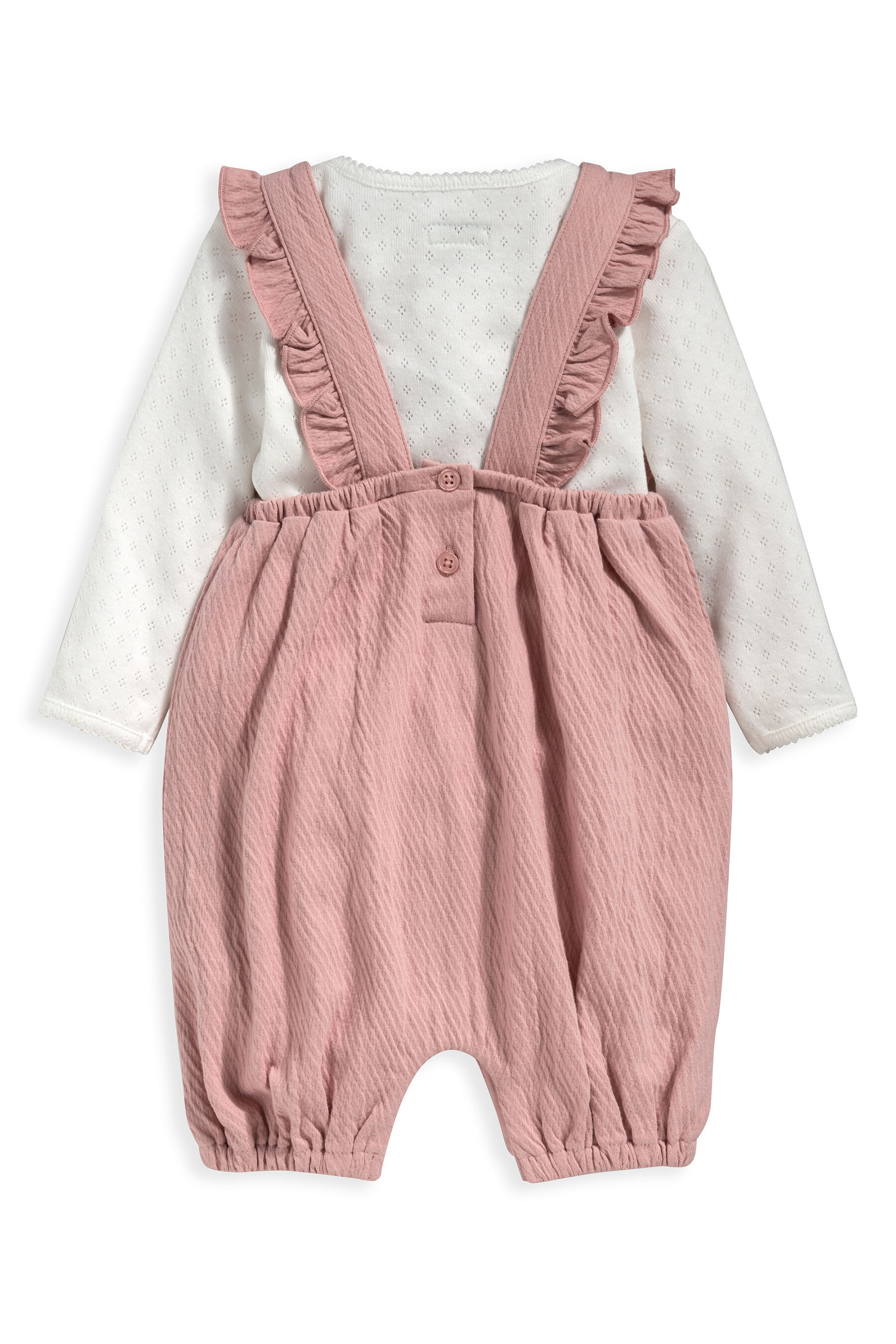 Pink Bodysuit & Dungarees - Set Of 2 image number 3