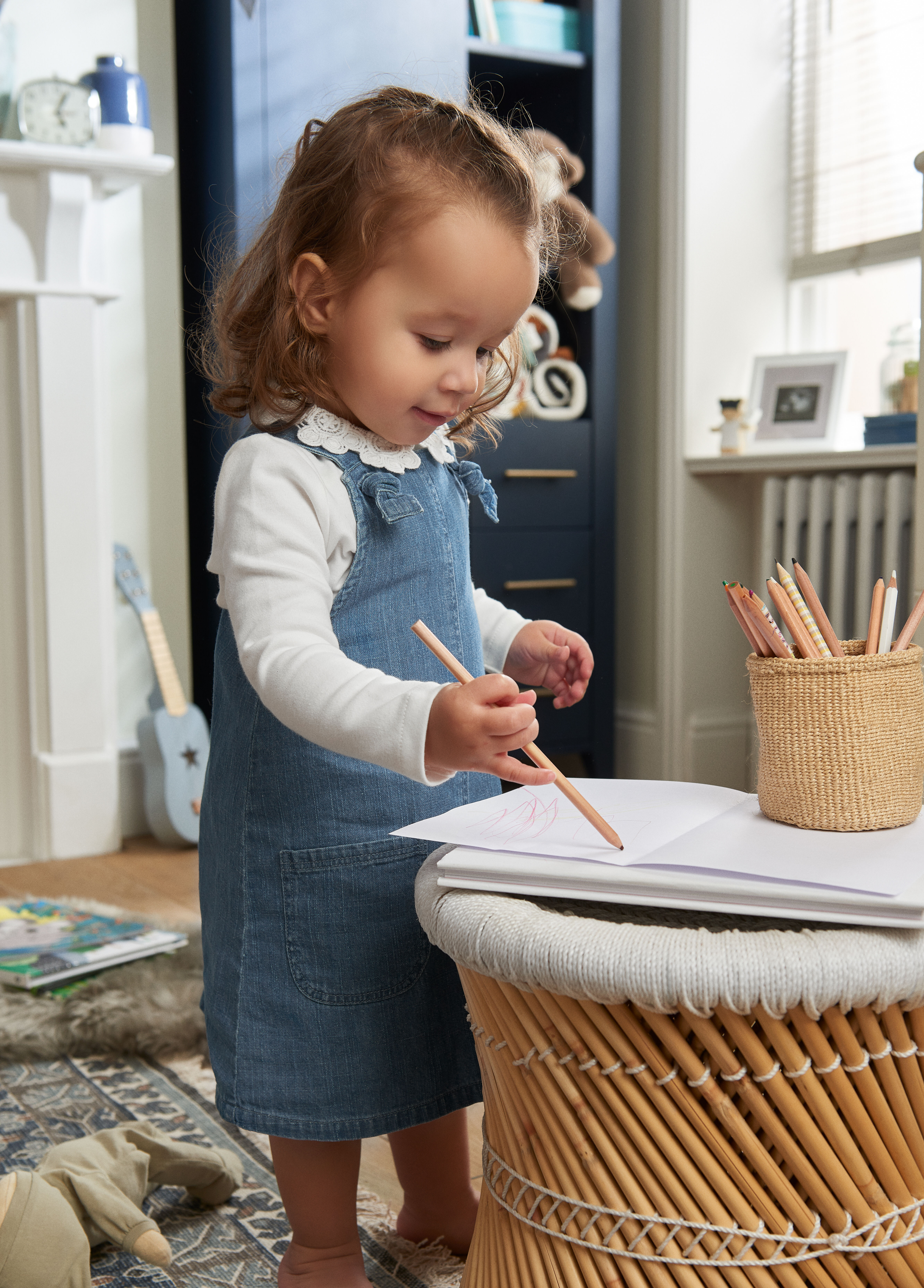 Denim Pinny Dress image number 7