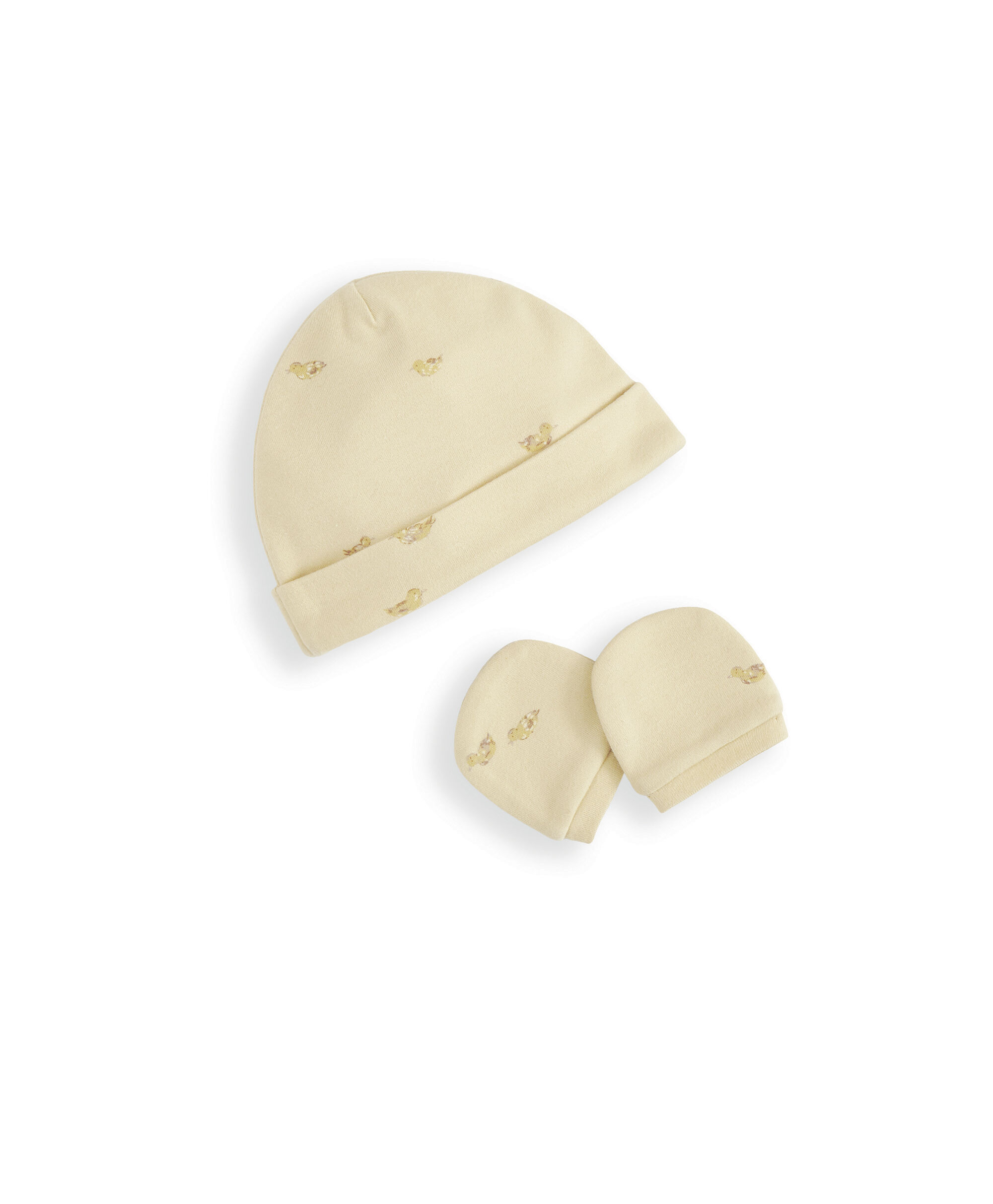 Duckling Premature Hat & Mittens image number 2