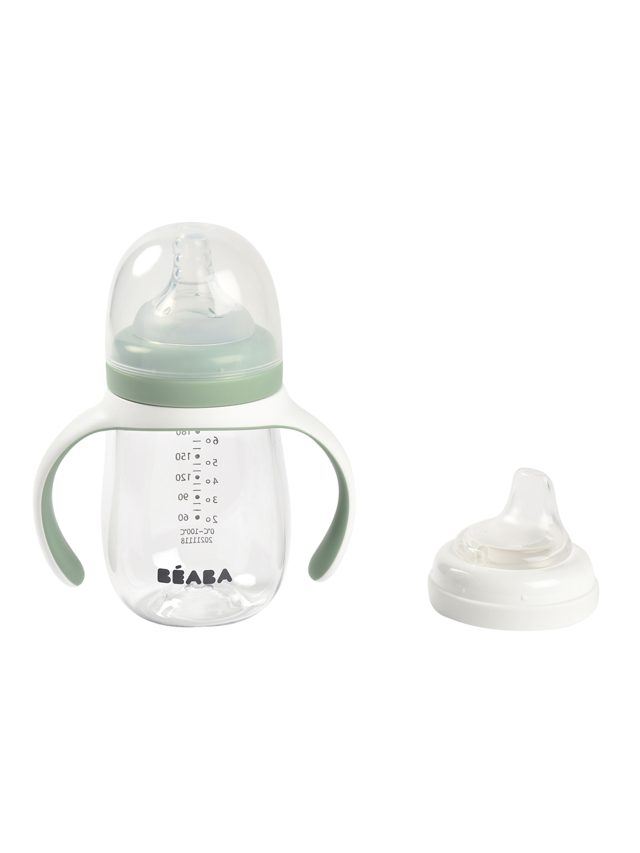 Beaba 2-in-1Learning Cup - Sage Green image number 2