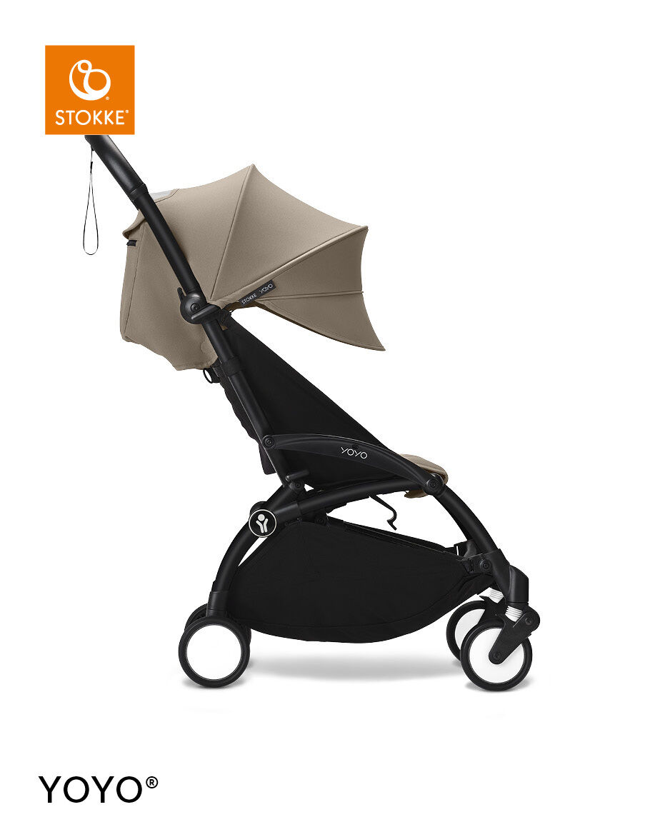 Stokke YOYO3 Black Frame with 6+ Color Pack - Taupe & Cup Holder (3 Pieces) image number 2