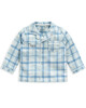 Blue Gingham Check Woven Pyjamas image number 5