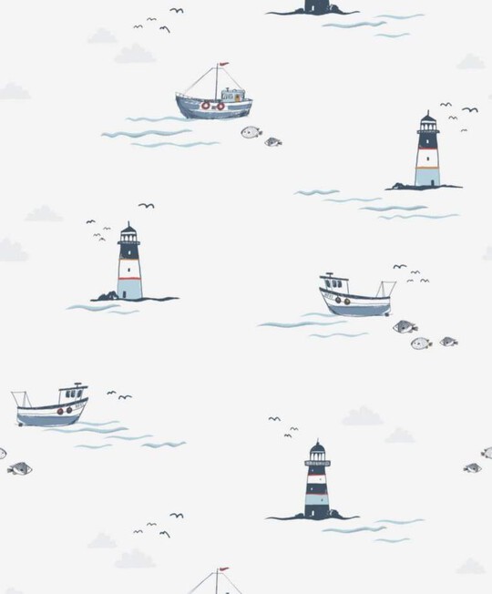 Sail Away With Me Nursery Wallpaper image number 1