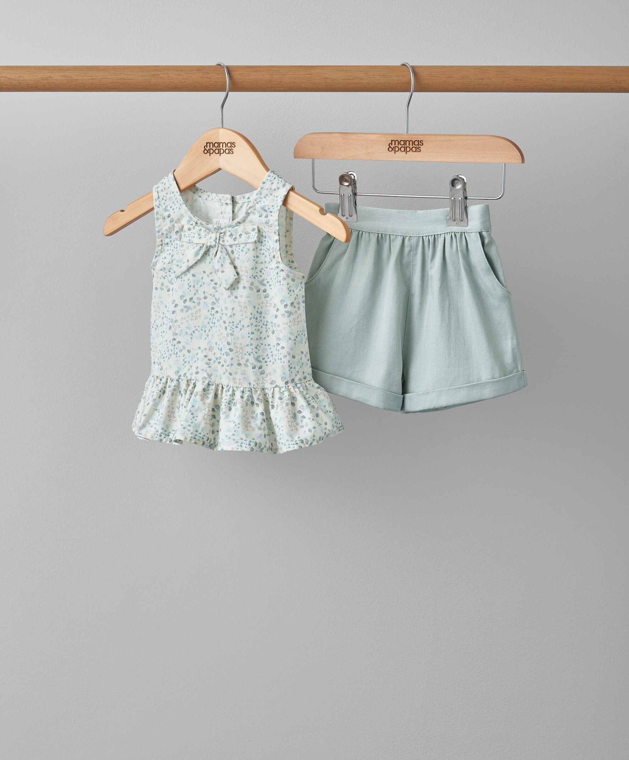 2 Piece Floral Print Top & Short image number 1