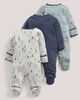 3 pack Bear Print All-In-Ones- New Born image number 3