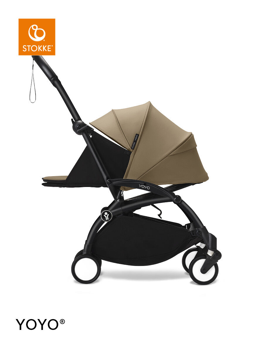 Stokke YOYO3 Black Frame with 0+ Newborn Pack - Toffee & Cup Holder (3 Pieces) image number 3