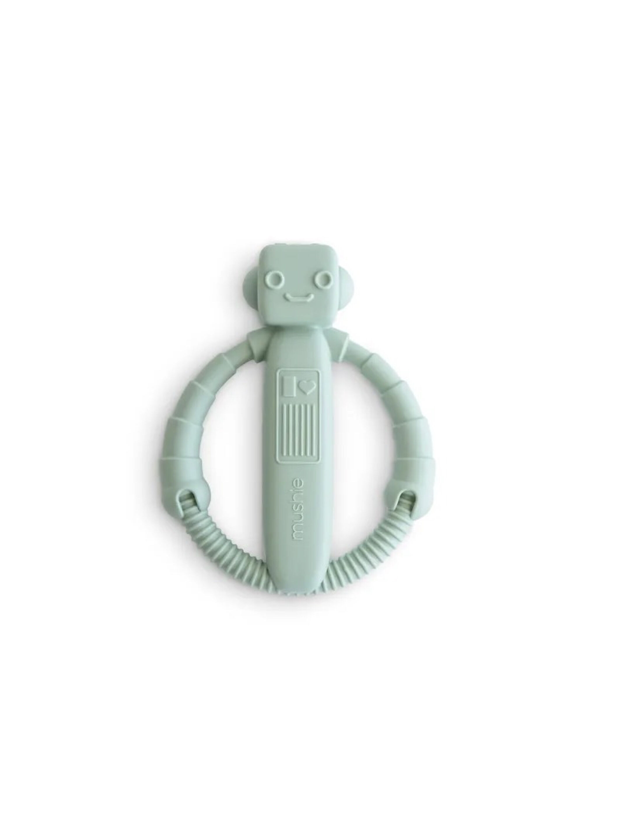 Mushie&nbsp;​​Robot Rattle Teether​&nbsp;(Cambridge Blue) image number 1