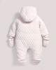 Quilted Pramsuit Pink- New Born image number 3