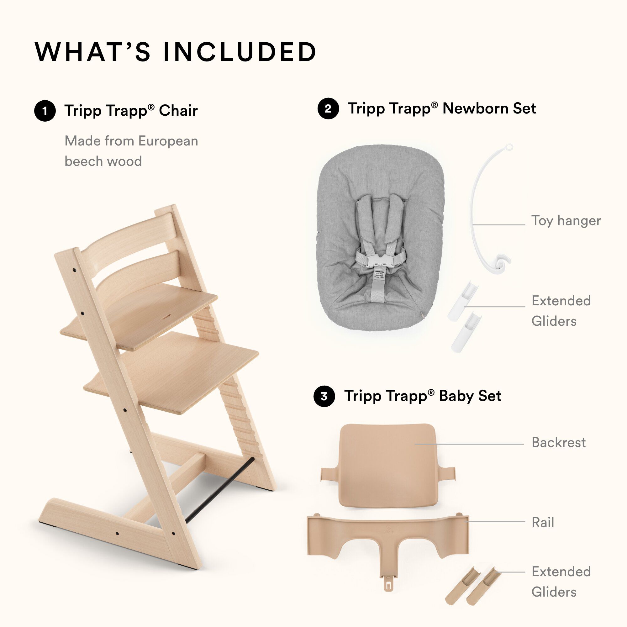 Stokke Tripp Trapp Chair + Baby & Newborn Set Bundle - Glacier Green (3 pieces) image number 2