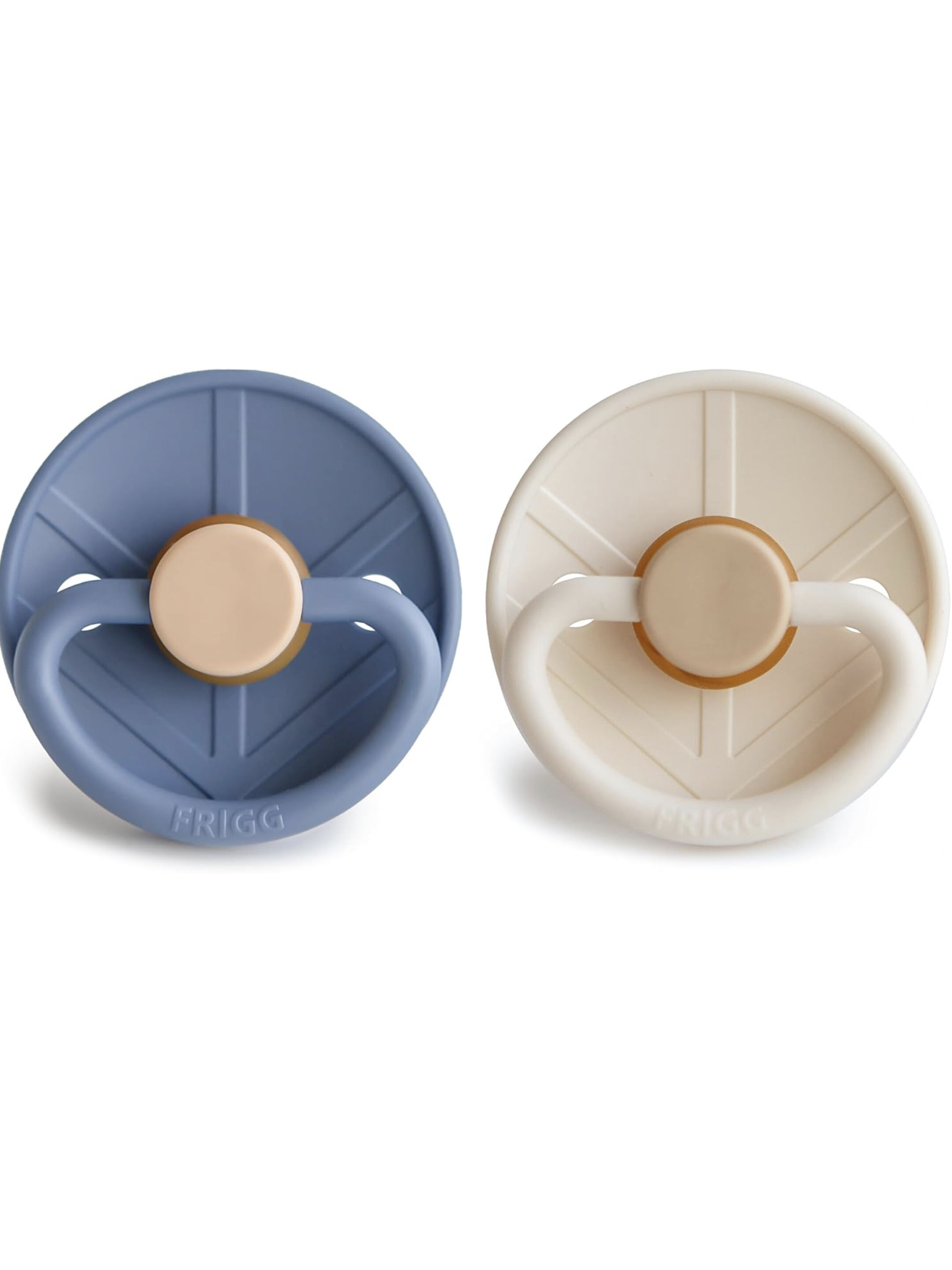 FRIGG Little Viking Latex Baby Pacifier 0-6M 2-Pack Ocean View/Cream - Size 1 image number 2