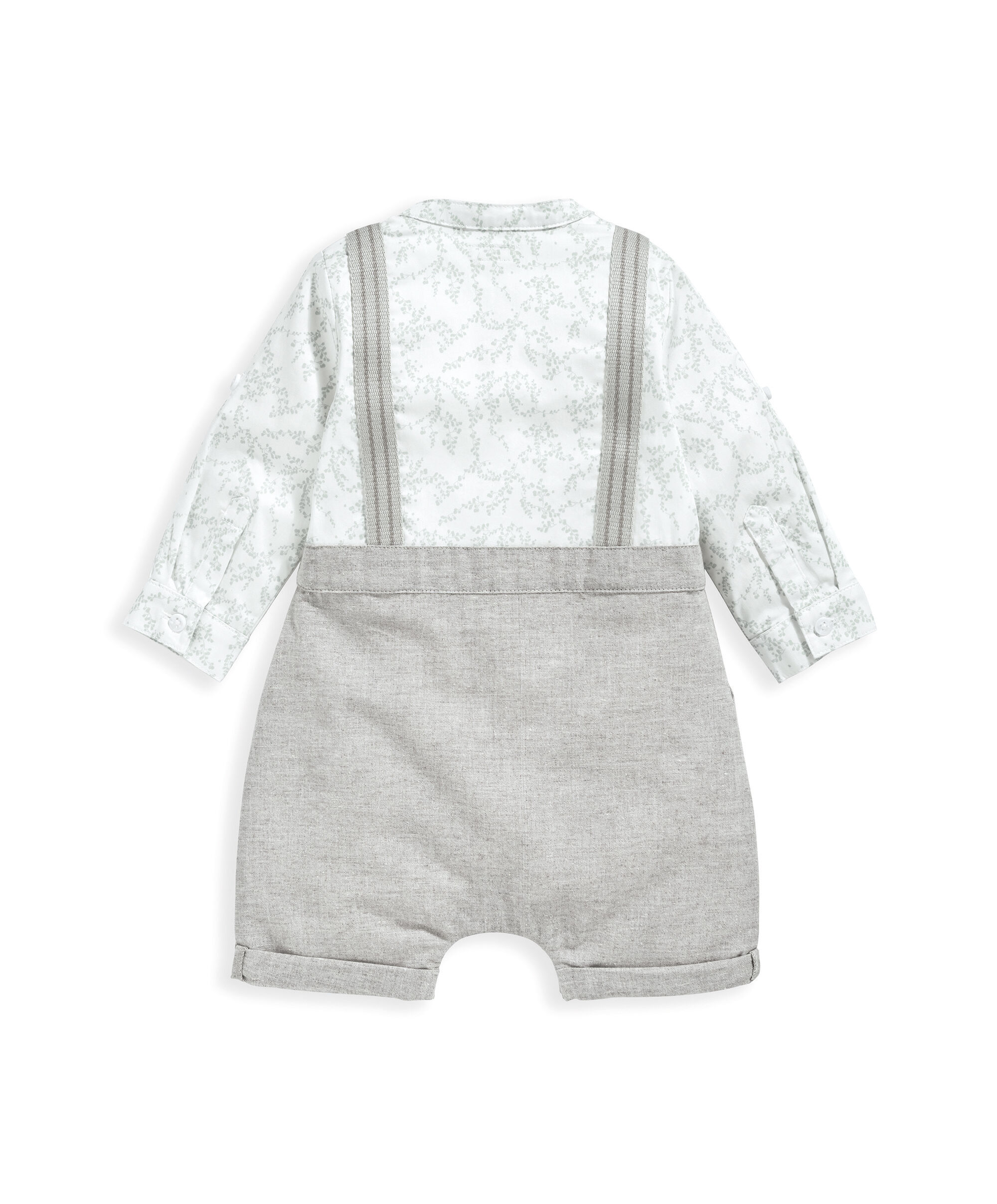 Leaf Print Mock Romper image number 3