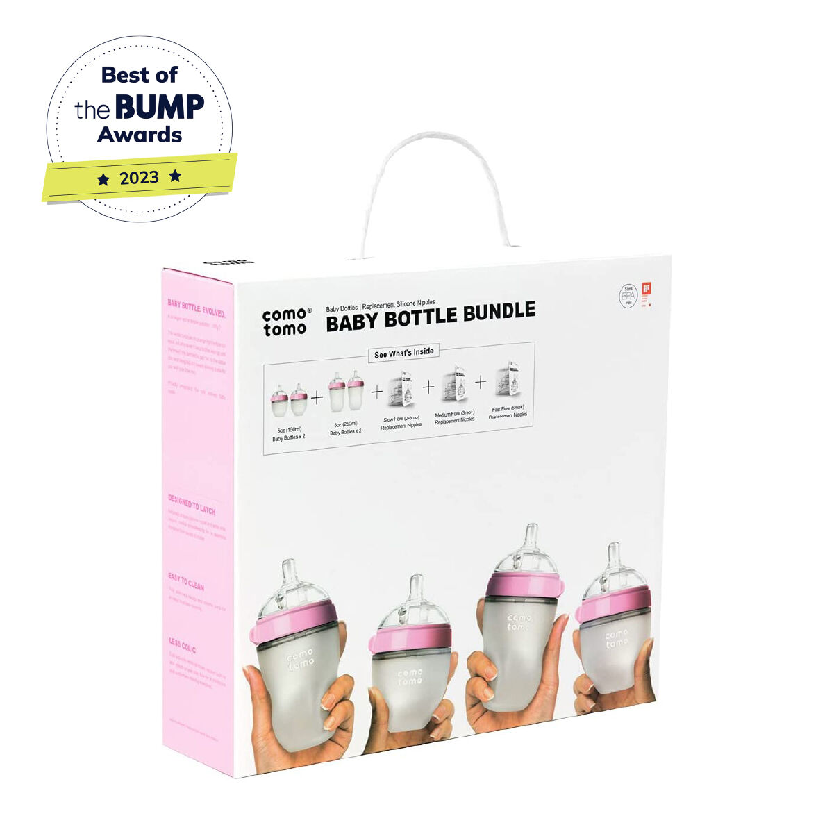 Comotomo Baby Feeding Bottle Bundle Pink