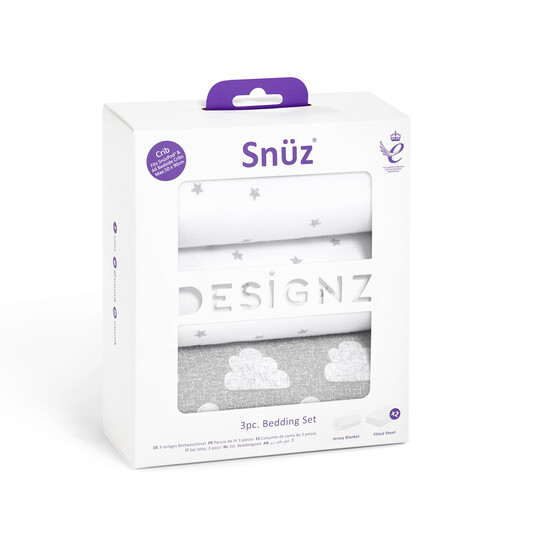 Snuz 3pc Crib Bedding Set – Cloud Nine image number 2