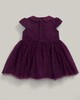 Flocked Spot Fabric Collared Dress Berry image number 2