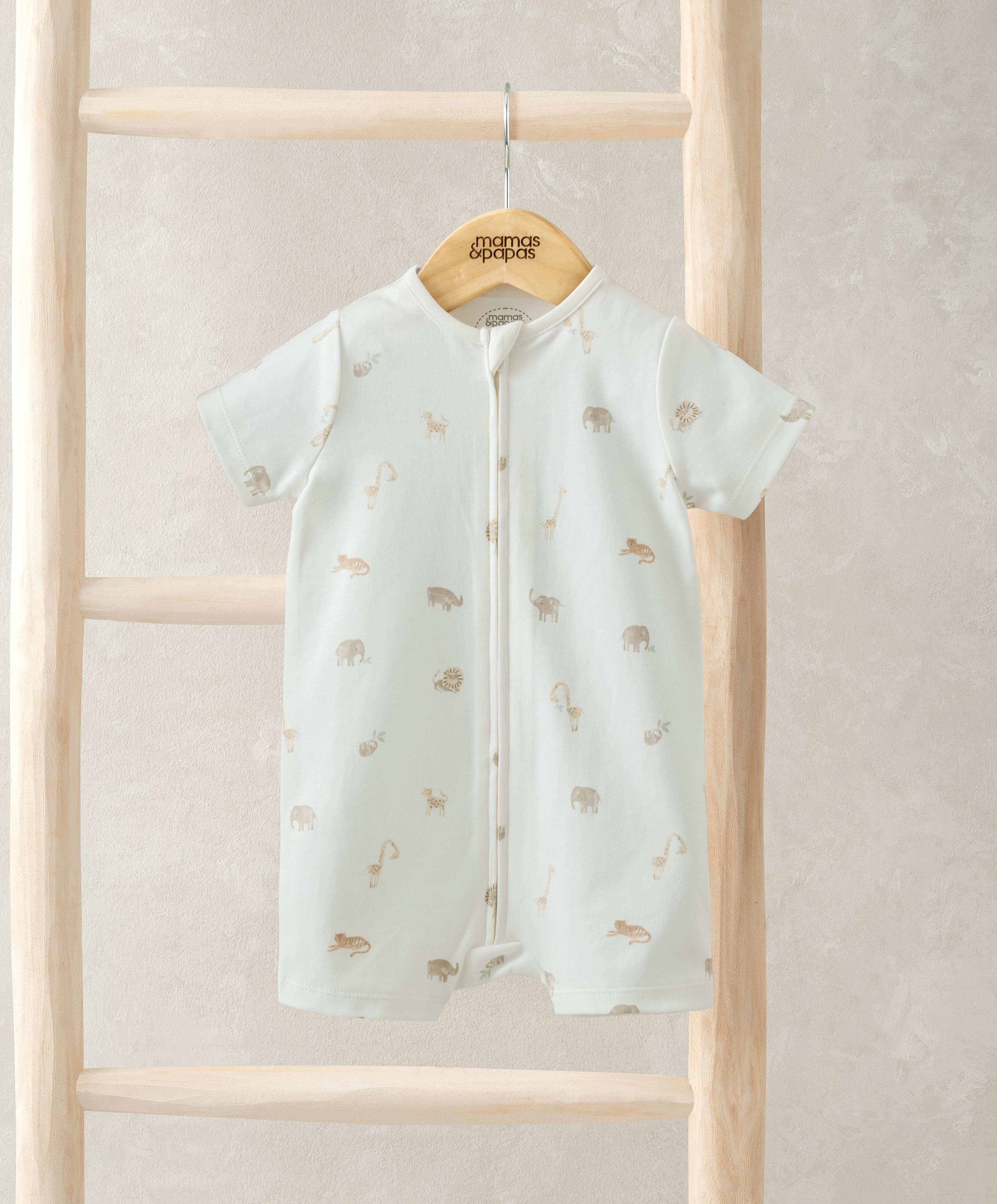 Safari All Over Print Shortie Romper image number 1