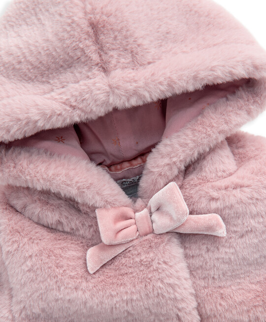 Pink Faux Fur Coat image number 5