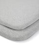 Lua Bedside Crib Bundle Grey with Mattress Protector & Fitted Sheets - Stripe / Grey image number 14