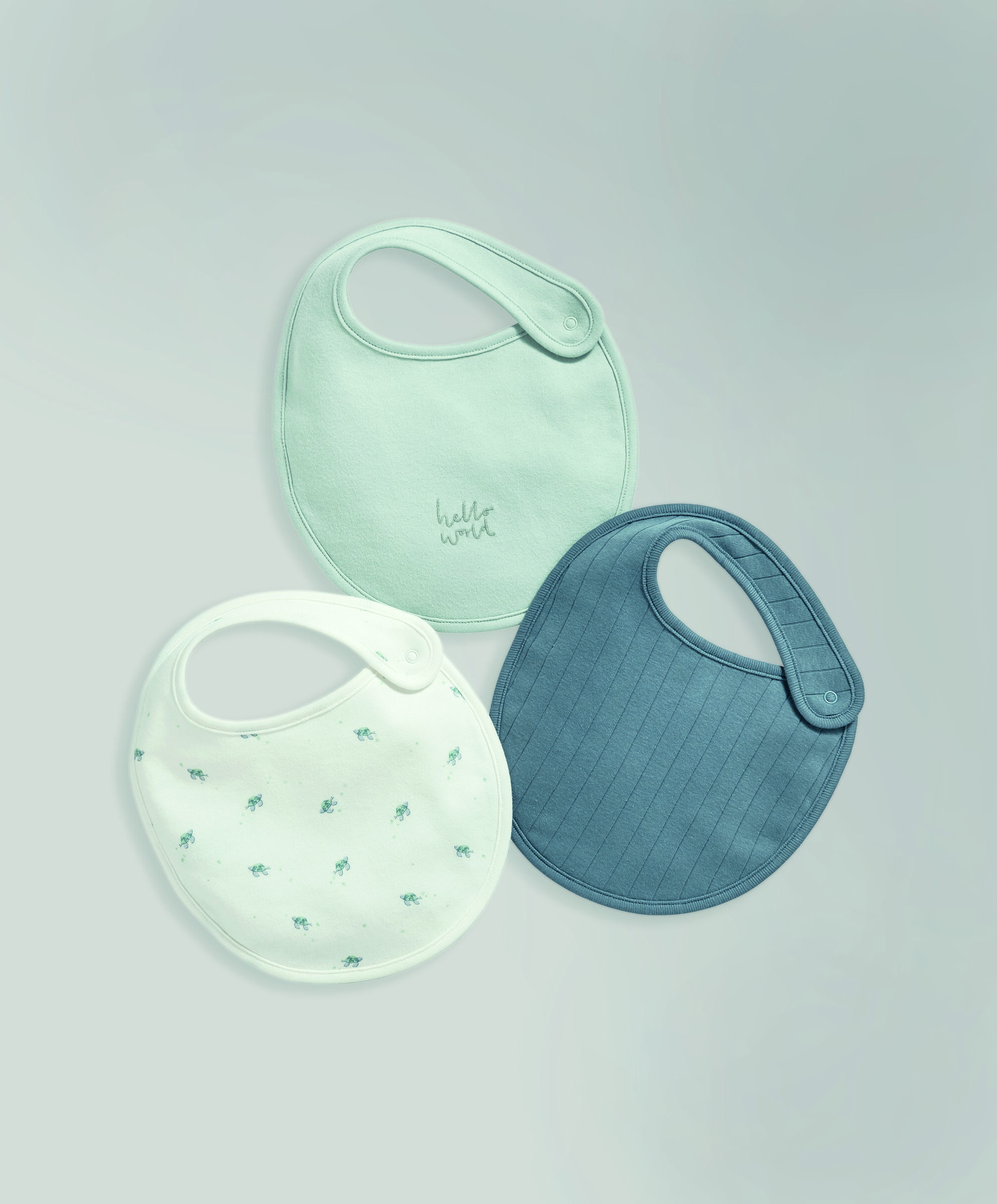 3 Pack Turtle Bib Set