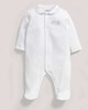 Velour All-In-One with star detail collar White- New Born image number 1