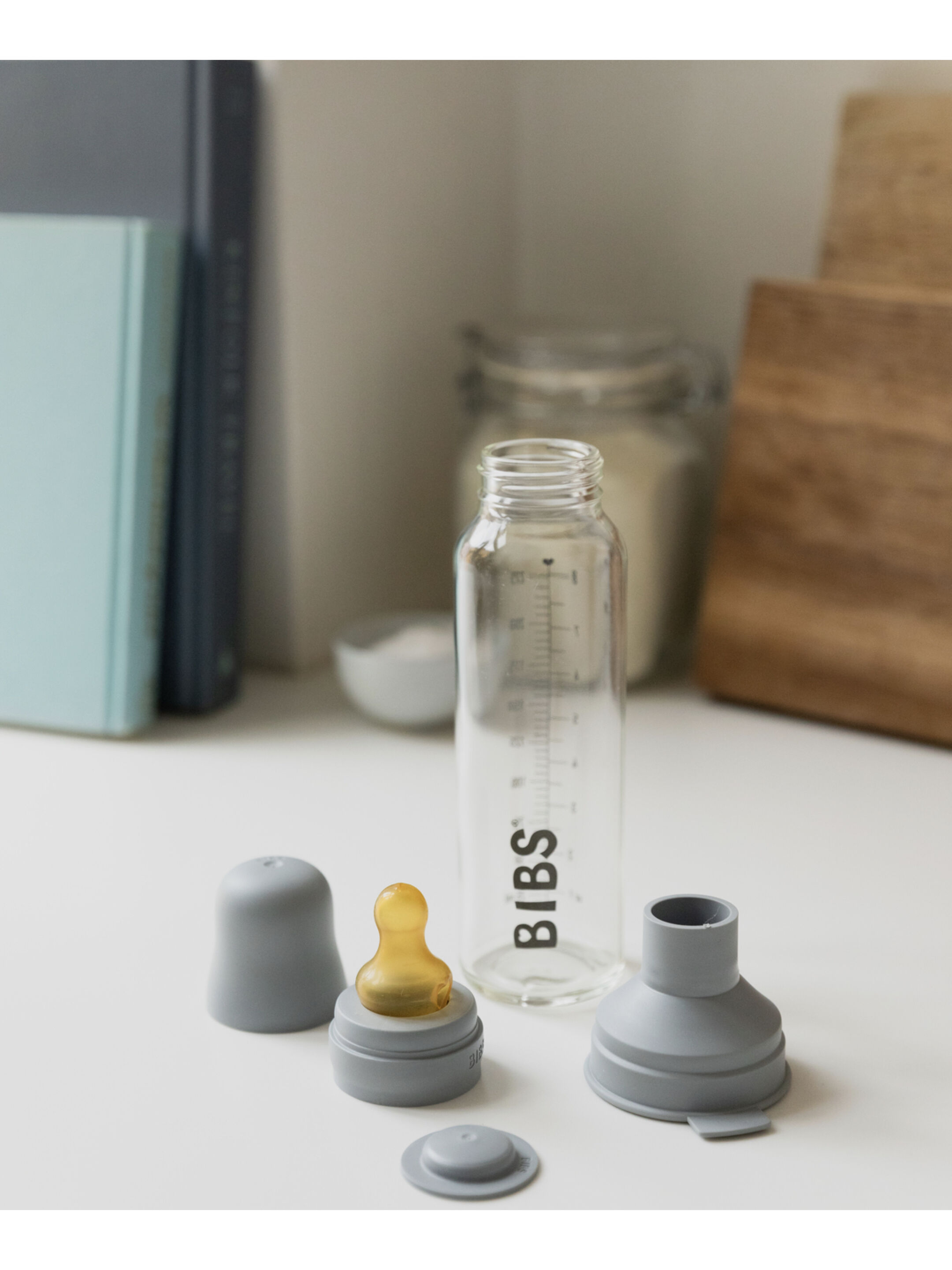 Bibs Baby Glass Bottle - Ivory (225ml)  image number 3
