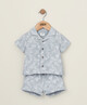2 Piece Palm Shirt and Shorts Co-Ord Set - Blue image number 1