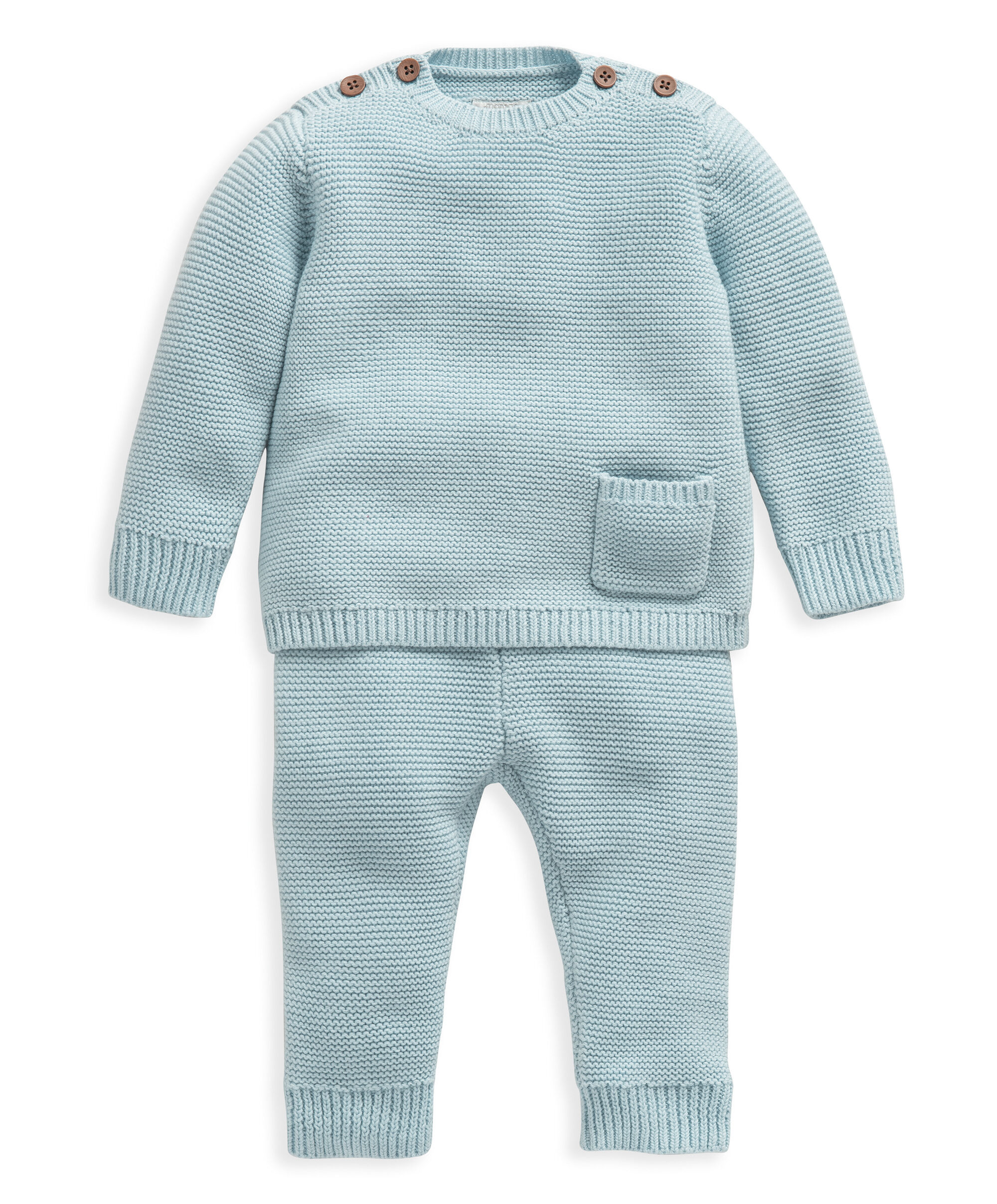 Blue Knitted 2 Piece Set image number 1