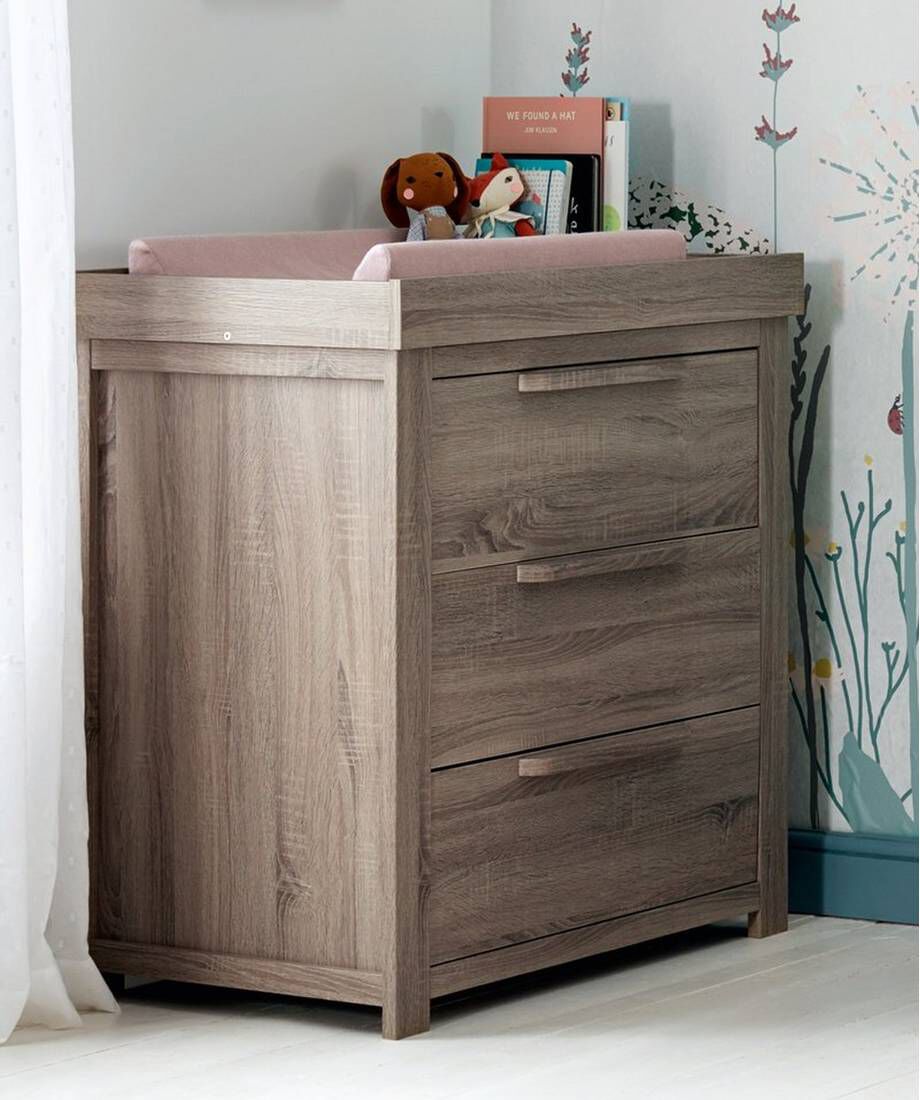 baby changing unit grey