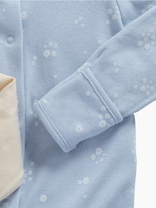 Floral Bunny Jersey Cotton Sleepsuits 3 Pack image number 4