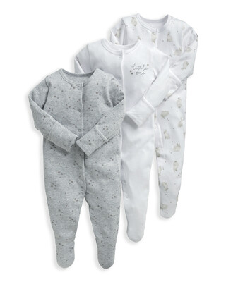 Bunny Sleepsuits 3 Pack