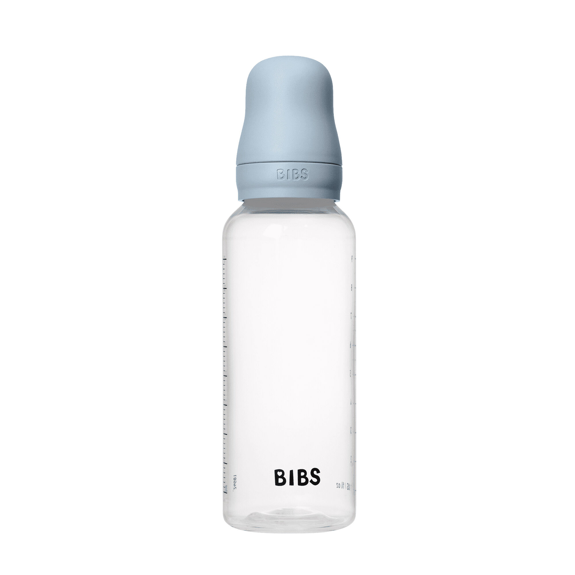 BIBS Baby Bottle Round Nipple Latex 1 Pack 270 Ml Medium Flow Baby Blue image number 1