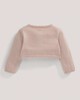 Pointelle Detail Knit Cropped Cardigan Pink- New Born image number 3