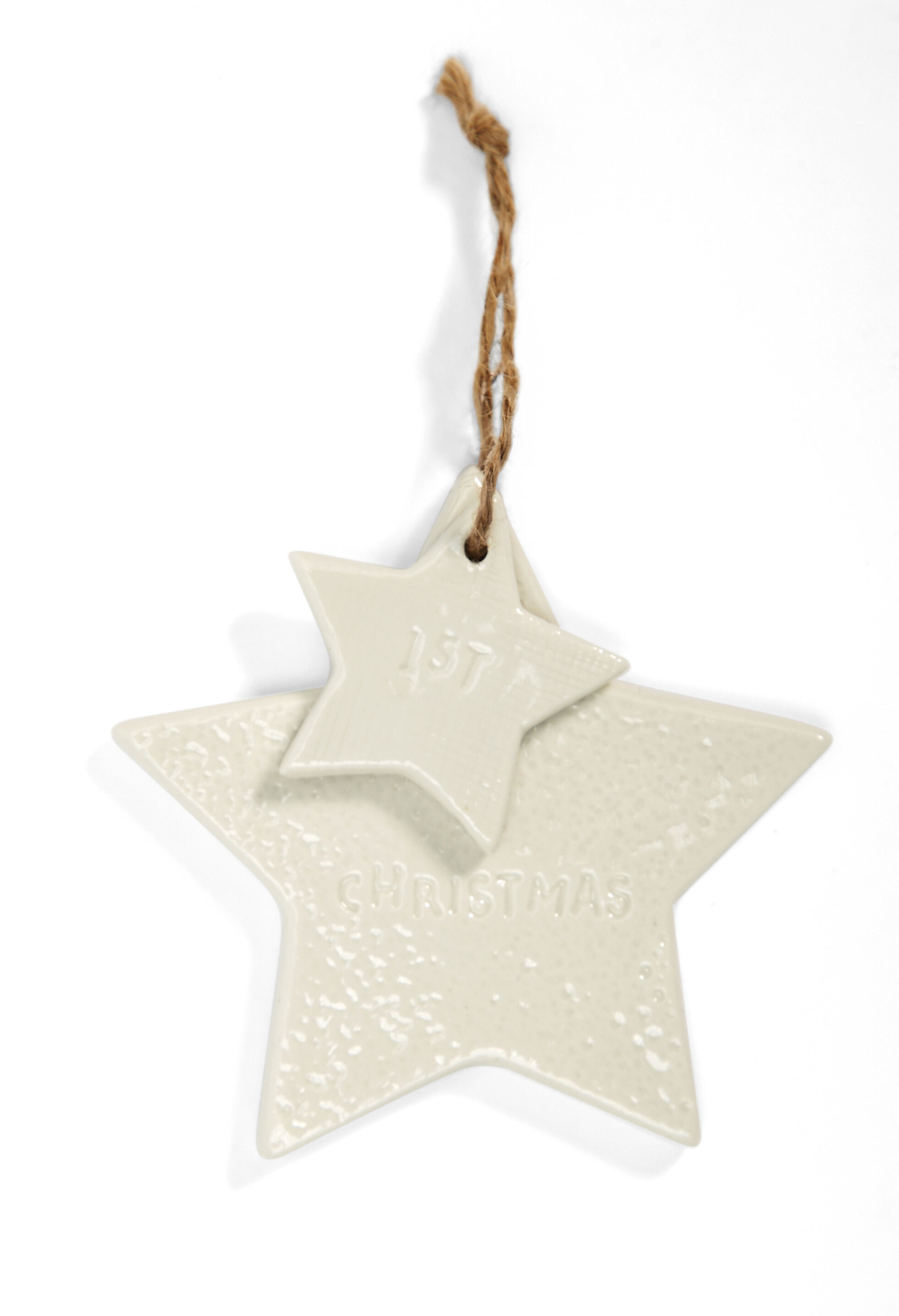 Hanging Ceramic 1st Christmas Decoration image number 1
