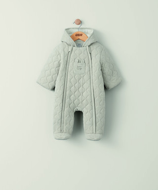 Quilted Bear Jersey Pramsuit