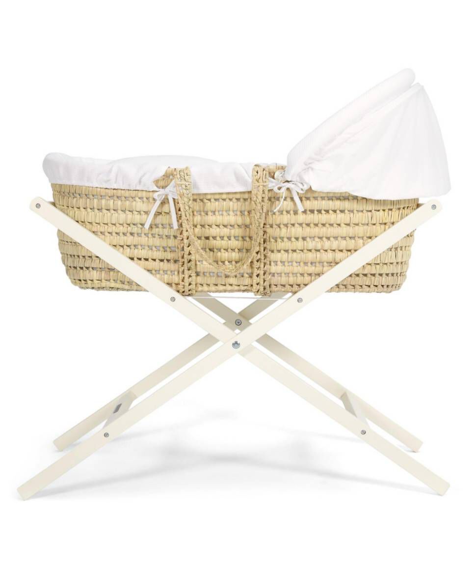 Buy Classic Folding Moses Basket Stand Ivory Baby Beds & Cots