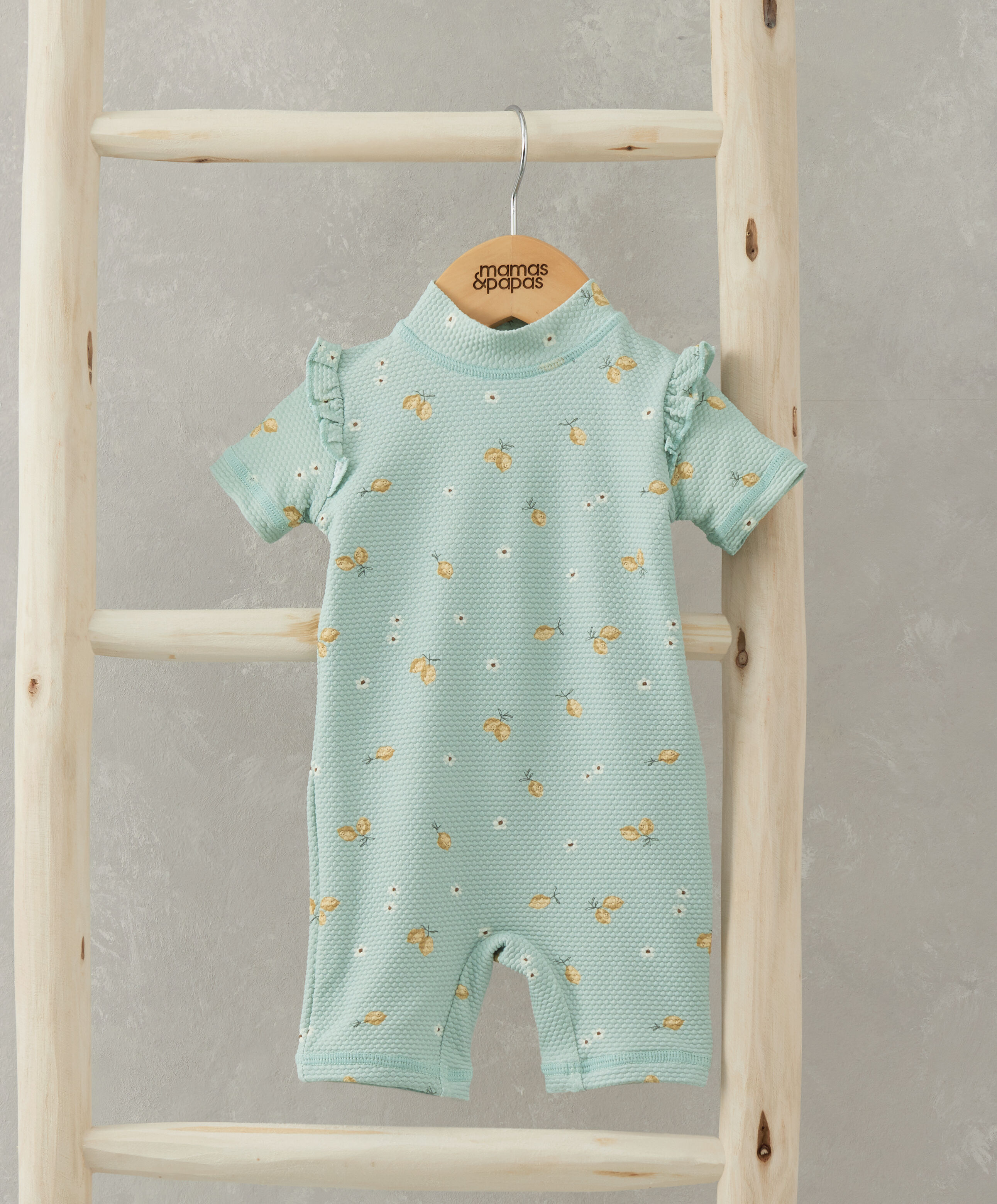 Short Sleeve Rashsuit Swimwear - Lemon