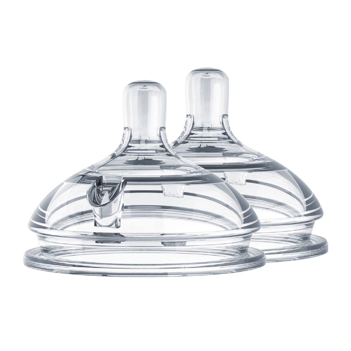 Comotomo Natural Teat Silicone Nipples (Slow Flow) Transparent 2 Pcs image number 2