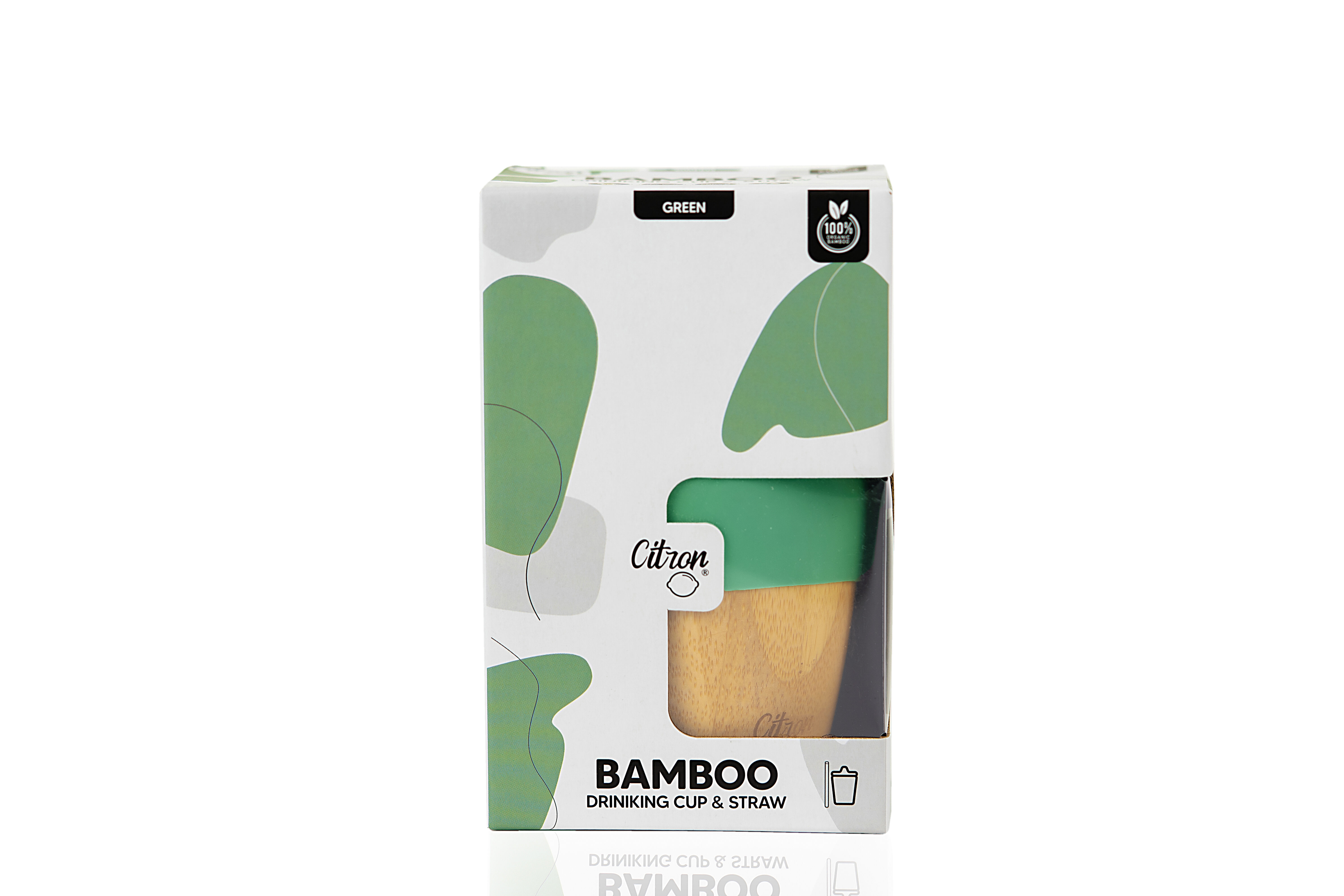 Citron Organic Bamboo Cup W Lids Pastel Green image number 3