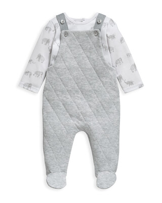 2 Piece Quilted Dungaree Set