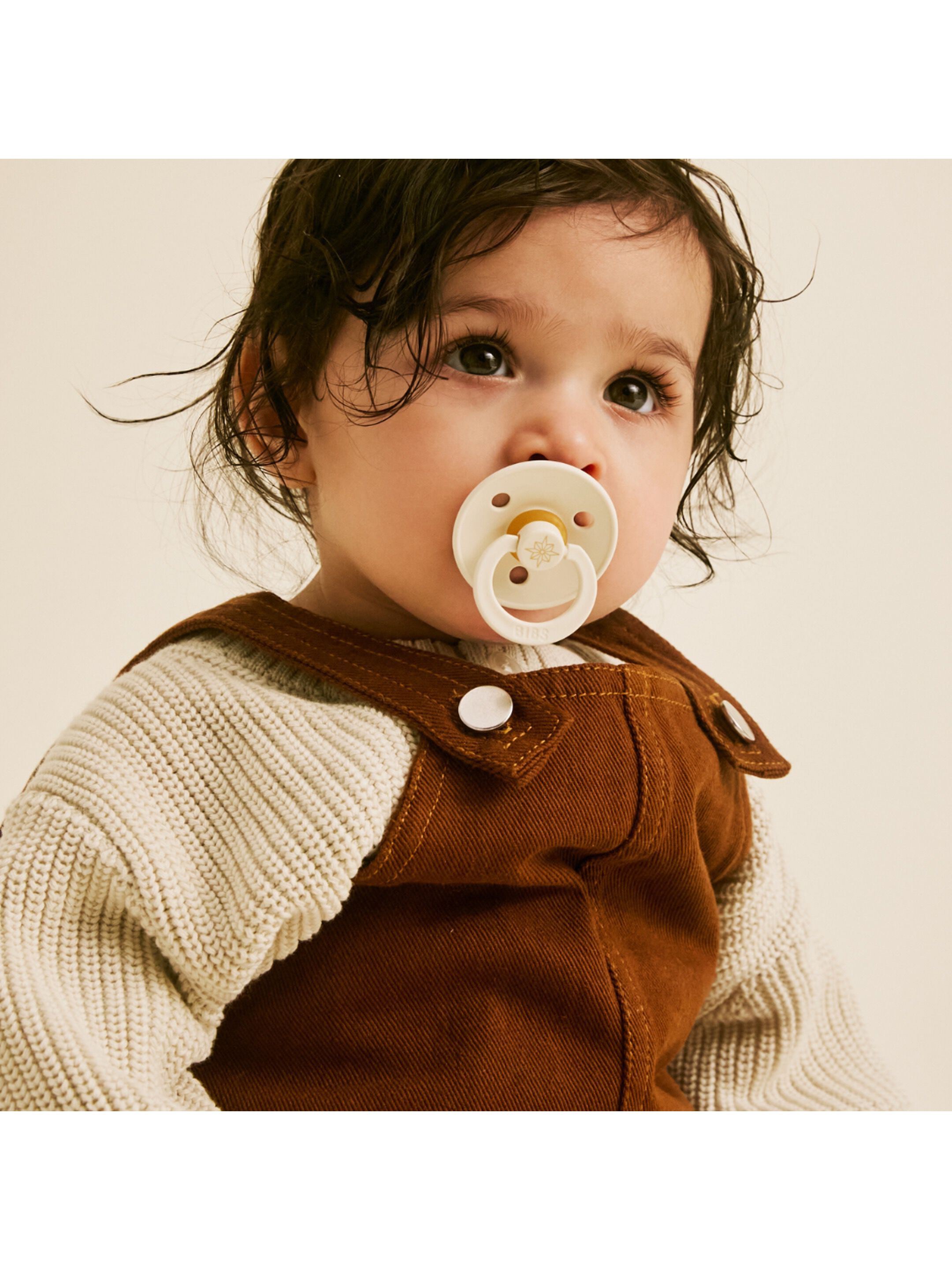 BIBS Pacifier Studio Colour 2 PACK Noor Latex Size 2 Ivory Gold image number 6