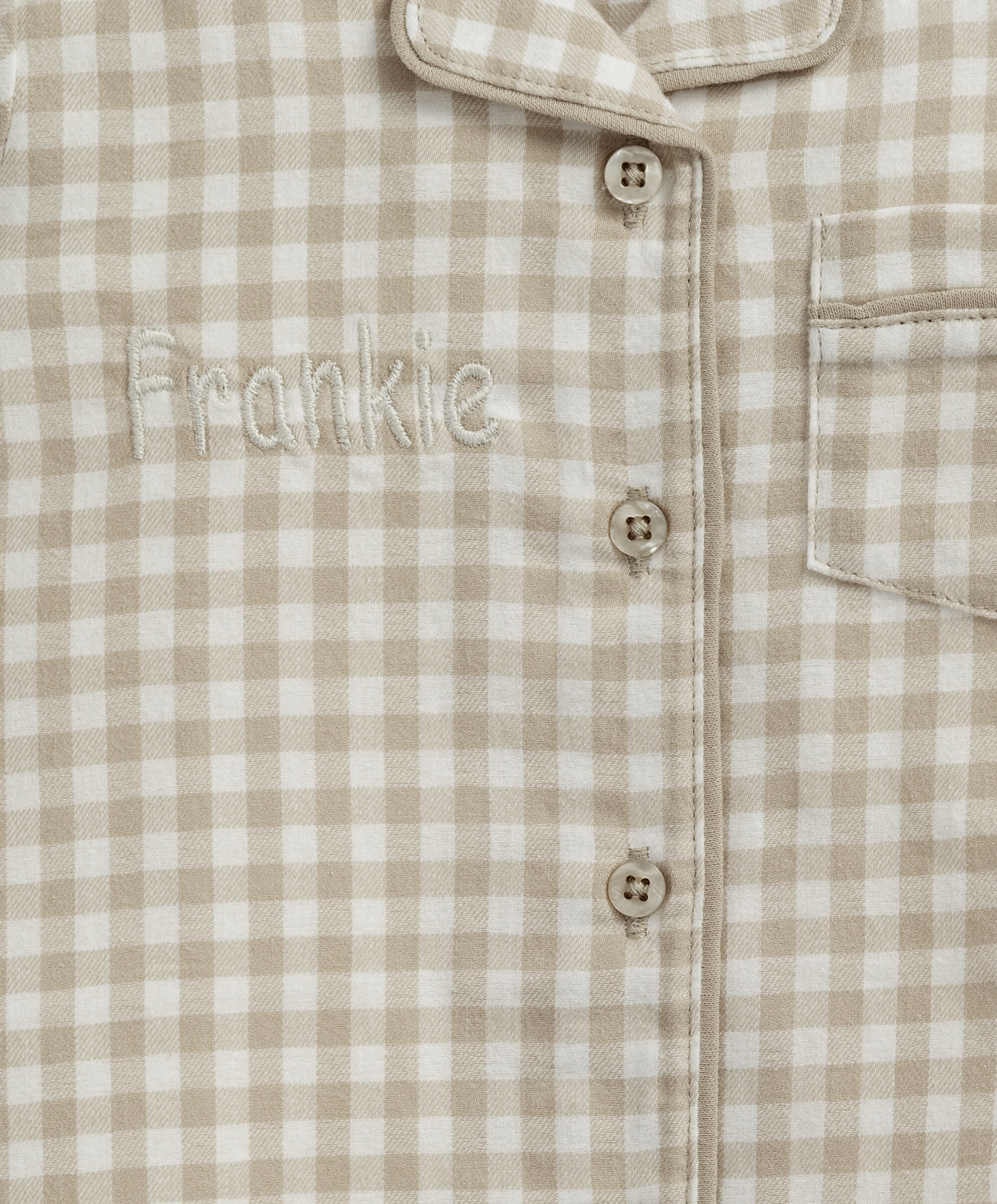 Sand Check Woven Pyjamas image number 5