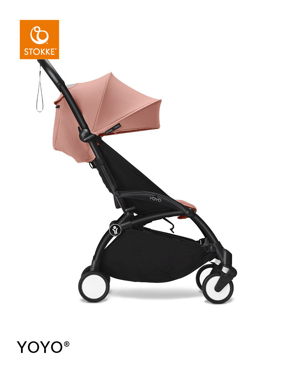 Stokke YOYO3 Black Frame with 6+ Color Pack - Ginger & Cup Holder (3 Pieces)