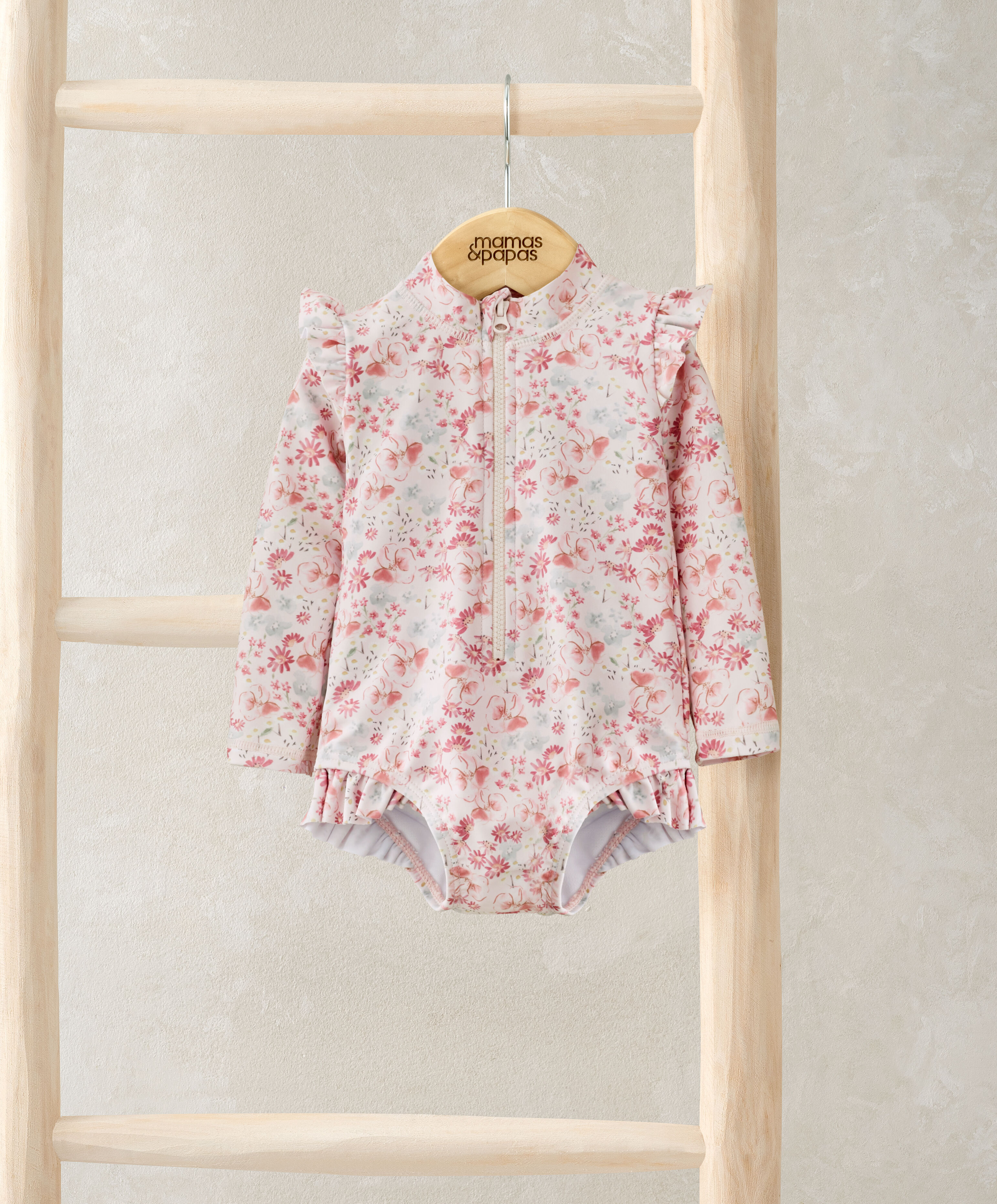 Long Sleeve Floral Swimsuit