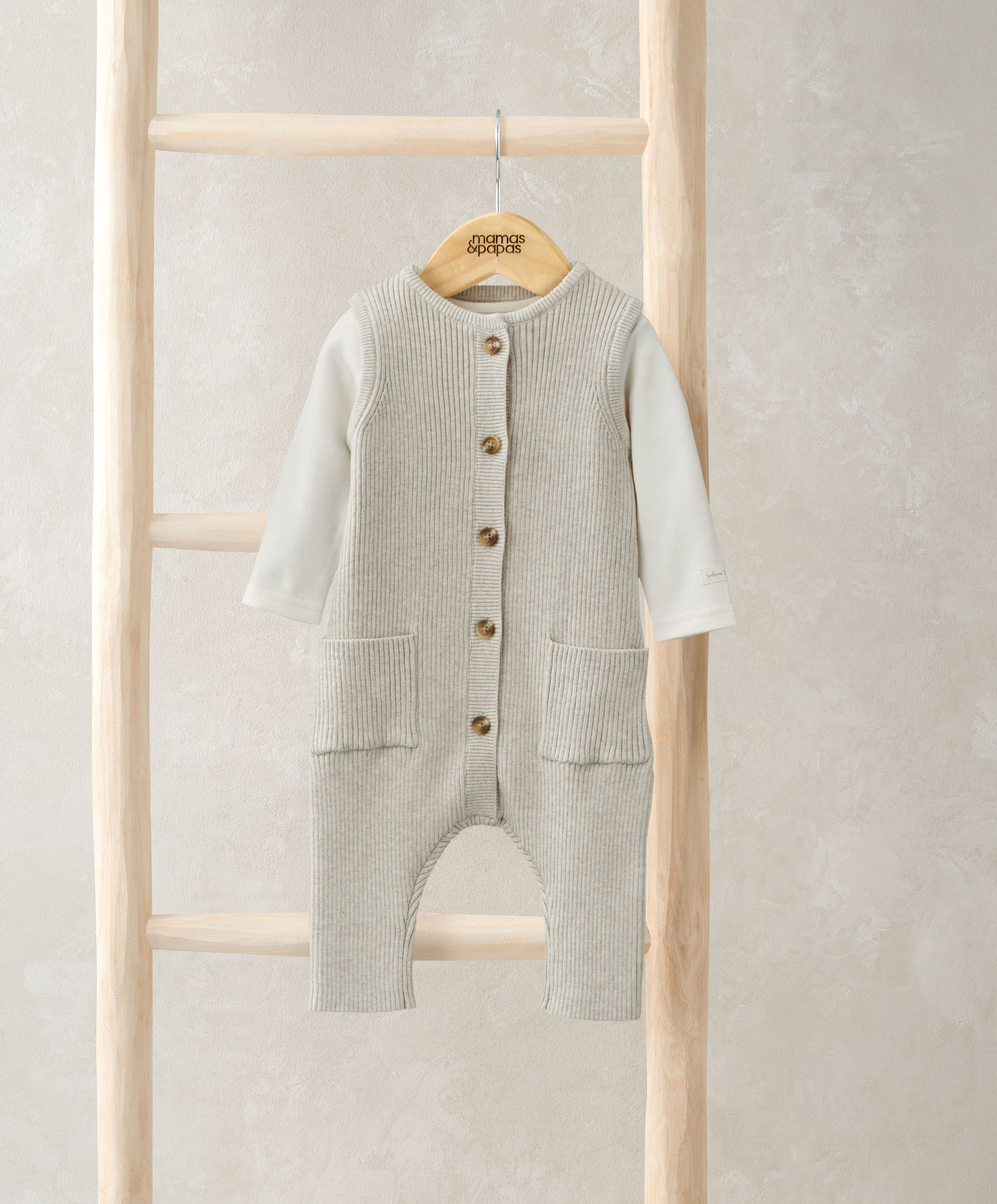 Knitted Dungaree 2 Piece Set image number 1