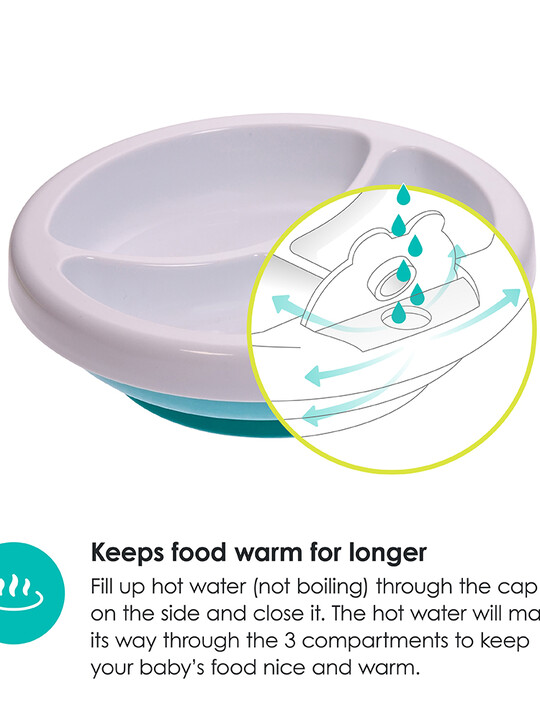 BBLuv Plato - Warm Feeding Plate - Aqua image number 2