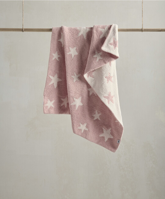 Chenille Blanket - Pink Star image number 1