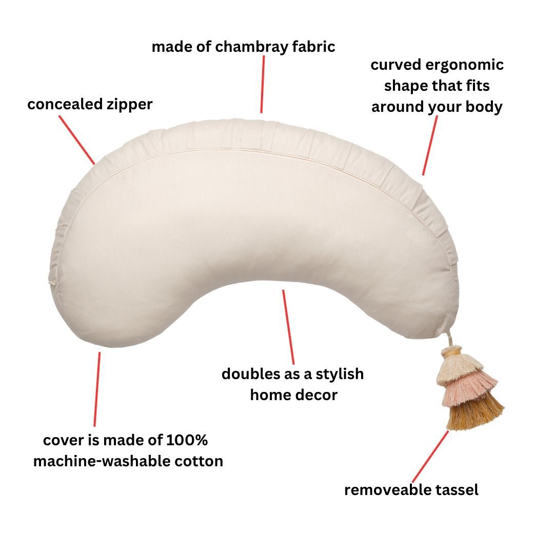 DockATot Nursing Pillow - Sand Chambray image number 2