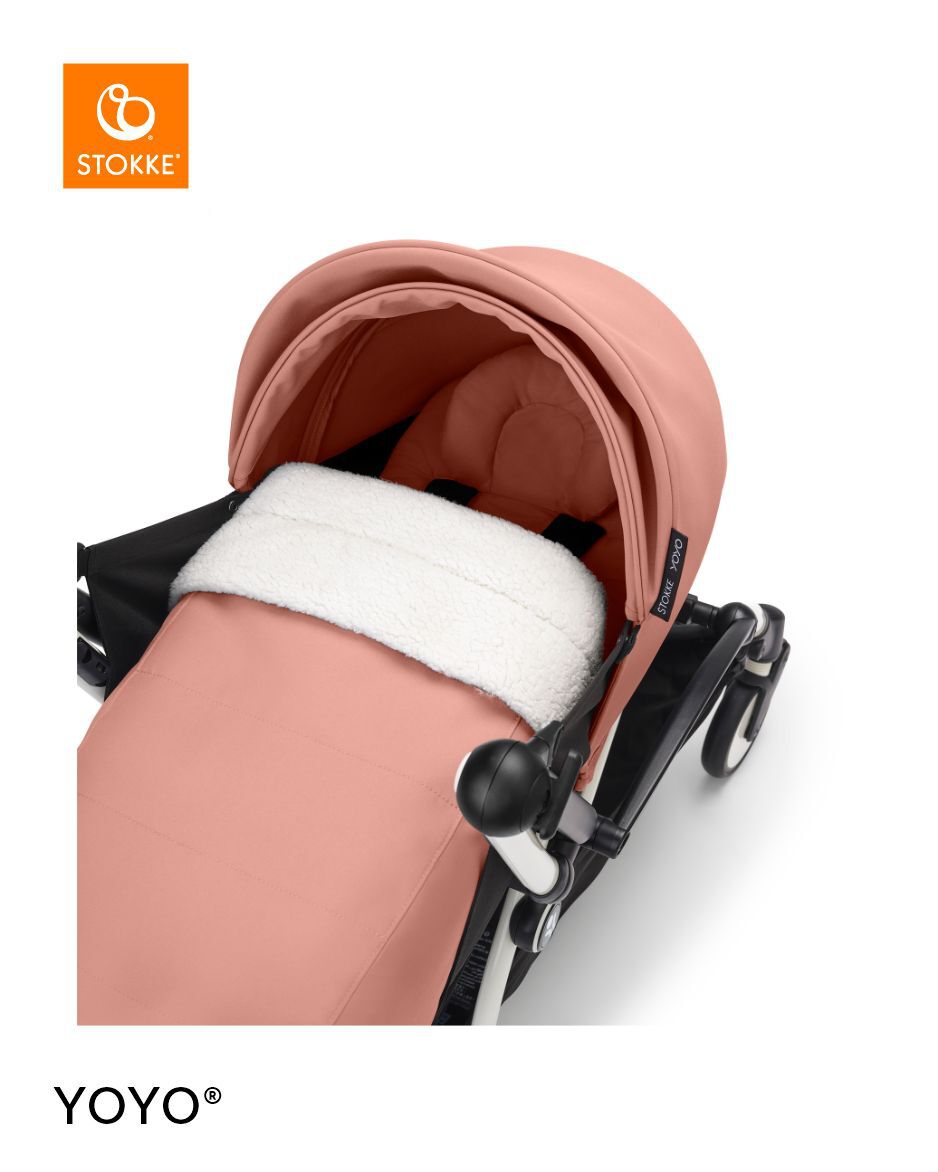 Stokke YOYO3 White Frame with 0+ Newborn Pack Ginger image number 3