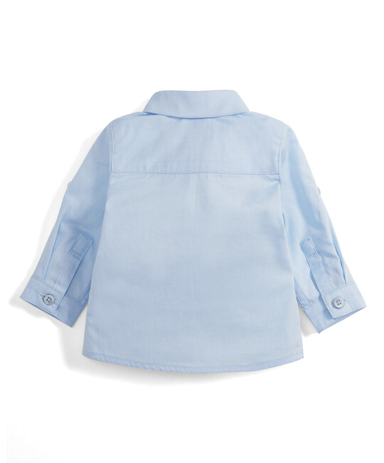 Blue Long Sleeve Cotton Shirt image number 2
