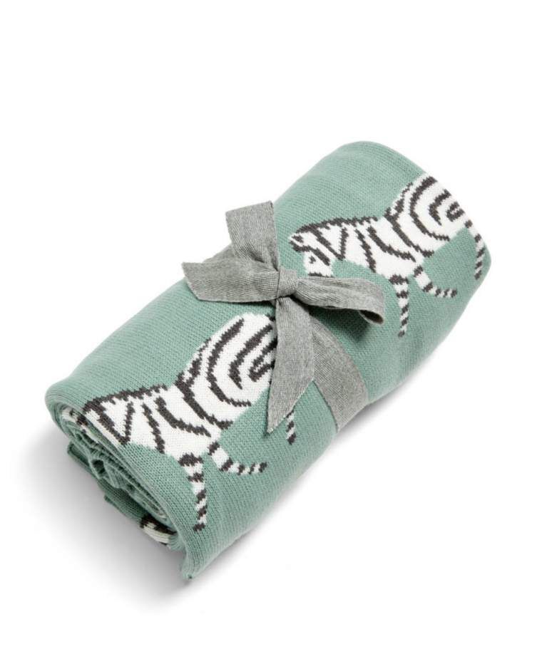 Small Knitted Blanket - Zebra image number 2